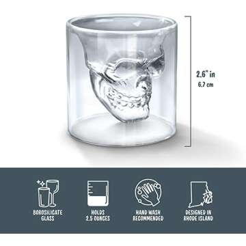 DOOMED Crystal Skull Shotglass
