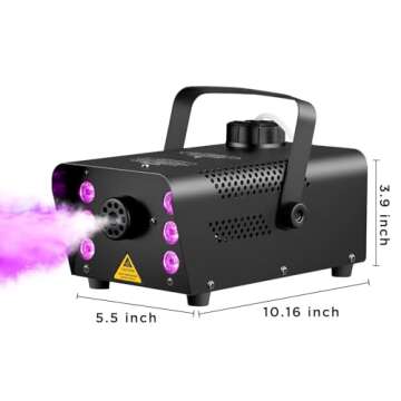 Sunolga Wireless Fog Machine - 500W 6 LED Lights