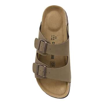 CUSHIONAIRE Men's Lane Cork Sandal - Size 10 Comfort