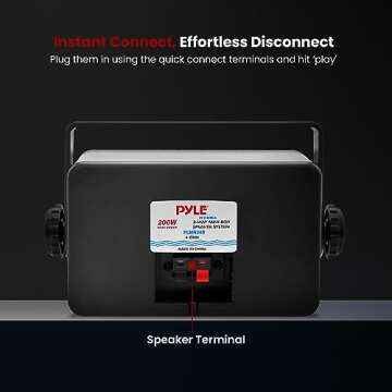 Pyle 3-Way Mini Waterproof Speaker System