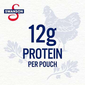 Swanson Original White Chunk Fully Cooked Chicken, Ready to Eat, Simple On-the-Go Meals, 2.6 OZ Pouch (Case of 12) (Pack of 2)