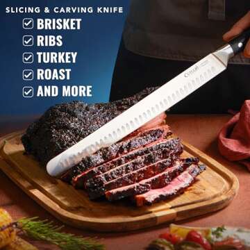 Cutluxe 12" Carving Knife with Ergonomic Handle