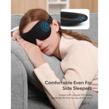 LKY DIGITAL 3 Pack Sleep Mask for Side Sleepers - Comfort & Style