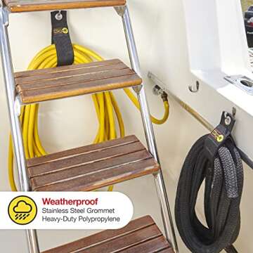 Heavy-Duty Wrap-It Storage Straps, Assorted 9 Pack - Hook and Loop Extension Cord Organizer Hanger, Cord Wrap Keeper, Cable Straps for Cords, Hoses, Rope, RV, Boat and Garage Storage and Organization