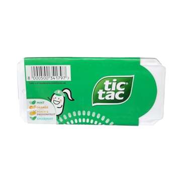 TIC TAC Box with 60 Mini Boxes (Mint, Orange, Spearmint, Peach and Passion fruit) 234g by Tic Tac