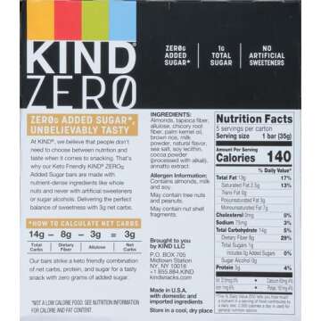 KIND ZERO Keto Bars - Caramel Almond & Sea Salt