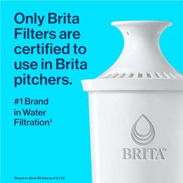 Brita Standard Water Filter for Pitchers and Dispensers, BPA-Free, Replaces 1,800 Plastic Water Bottles a Year, Lasts Two Months or 40 Gallons, Includes 2 Filters