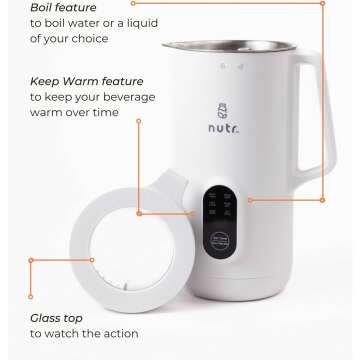 NUTR Nut Milk Maker - Automatic Plant-Based Milk Machine