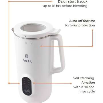 NUTR Nut Milk Maker - Automatic Plant-Based Milk Machine