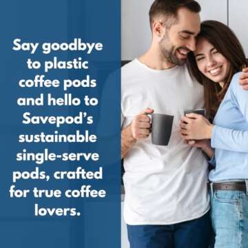 Savepod Coffee Pod Maker for Single Serve Coffee Machine, Keurig Coffee Machines/K Cup Brewer Compatible, Reusable Pods Alternative, Includes Stainless Steel Small Scoop and 100 Filters (Slate Black)