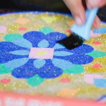 Kulture Khazana: Make Your Own Rangoli Mandala Sand Art Ki - Mess-Free Craft, DIY Glitter Sand Art, India & South Asian Culture Activity, Kids Ages 5+