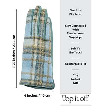 Top It Off Winter Gloves For Women - Featured on Favorite Things - Touch Screen Fingers - Stylish, Warm, Cold Weather Gloves - Gifts For Women