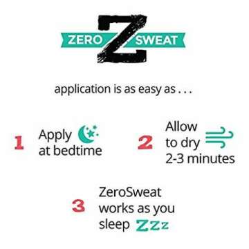 ZeroSweat Antiperspirant Deodorant | Clinical Strength Hyperhidrosis Treatment - Reduces Armpit Sweat 1.2 Fl.Oz (1 Pack)