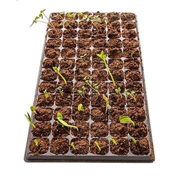 321Gifts, 10-Pack Seed Starter Kit, 2X Thicker 72 Cell Plastic Seedling Trays Gardening Germination Growing Trays Plant Grow Kit Seed Starting Trays Seedling Germination Nursery Pots Plug