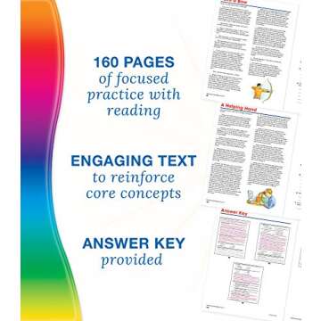 Spectrum Reading Comprehension Grade 7, Ages 12 to 13, 7th Grade Reading Comprehension Workbooks Covering Nonfiction and Fiction Passages, Analyzing and Summarizing Story Structure