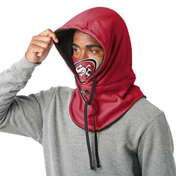 FOCO San Francisco 49ers NFL Drawstring Hooded Gaiter