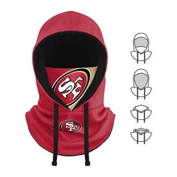 FOCO San Francisco 49ers NFL Drawstring Hooded Gaiter