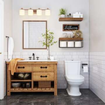 Stylish QEEIG Over Toilet Bathroom Shelves for Farmhouse Decor