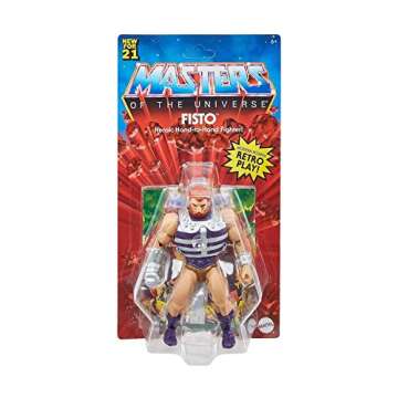 Masters of the Universe Origins Fisto 5.5-in Action Figure, Battle Figure for Storytelling Play and Display, Gift for 6 to 10-Year-Olds and Adult Collectors