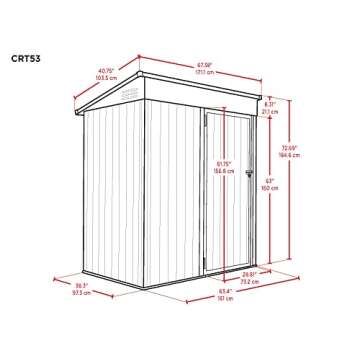 Metal Outdoor Galvanized Steel Storage Shed with Lockable Doors for Backyard or Patio Storage of Bikes, Grills, Supplies, Tools, Toys, for Lawn, Garden, and Camping, Tan (5x3)