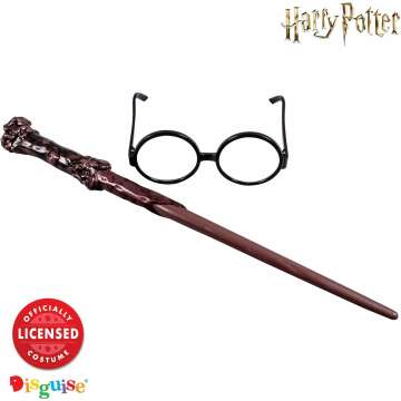 Harry Potter Costume Wand and Glasses Set for Kids