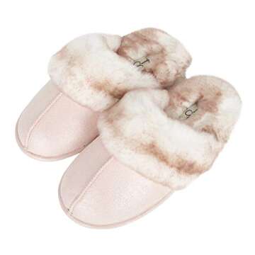 Comfy Faux Fur Memory Foam Slippers for Women