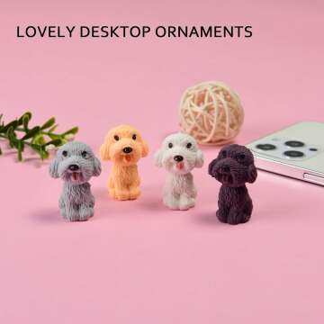 24 Pcs Animal Pencil Erasers Toppers,Pencil Top Erasers,3D Cute Dog Cap Easters Desk Pet Erasers for Kids