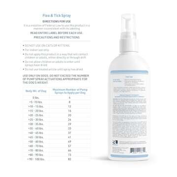 Veterinary Formula Flea and Tick Spray for Dogs, 8 oz – Easy-to-Use Dog Flea Spray, Kills on Contact, Prevents Egg & Larval Development for 14 weeks