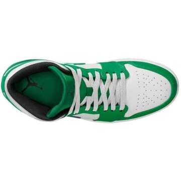 Jordan Nike Air 1 Mid Mens Lucky Green DQ8426 301 - Size 12,Lucky Green/Black-white