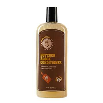 John Taylor Butcher Block Conditioner Food Grade Mineral Oil and Natural Waxes