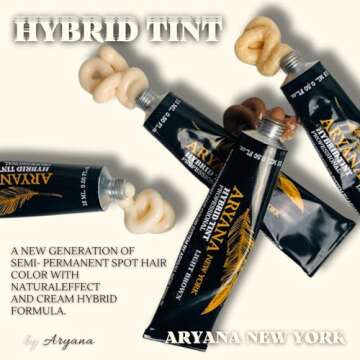 ARYANA NEW YORK Hybrid Color Professional Kit | For Professional Spot Coloring | Cream Hair Color With Natural Effect (DARK BROWN)