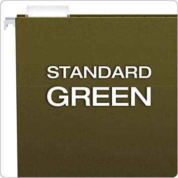 Pendaflex Recycled Hanging Folders, Legal Size, Standard Green, 1/5 Cut, 25/BX (81622)