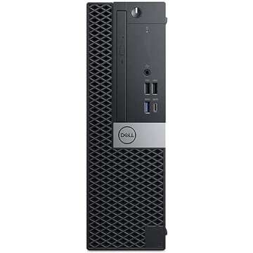 DELL OptiPlex 7050 SFF Desktop Computer with 24" FHD Monitor Bundle PC Set, 7th Gen Quad Core i5-7500, 16GB RAM, 256GB SSD, HDMI, DisplayPort, Keyboard and Mouse, WiFi, BT, Windows 10 Pro (Renewed)