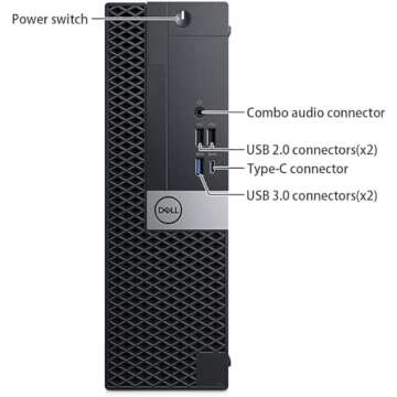 DELL OptiPlex 7050 SFF Desktop Computer with 24" FHD Monitor Bundle PC Set, 7th Gen Quad Core i5-7500, 16GB RAM, 256GB SSD, HDMI, DisplayPort, Keyboard and Mouse, WiFi, BT, Windows 10 Pro (Renewed)