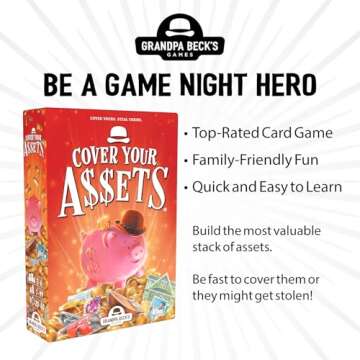 Grandpa Beck's Games Cover Your Assets Card Game | from The Creators of Skull King | Easy to Learn and Outrageously Fun for Kids, Teens, & Adults | 2-6 Players Ages 7+