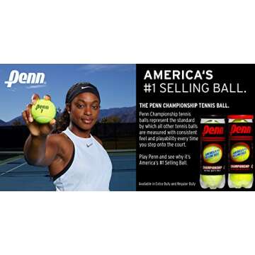 Penn Championship High Altitude - Extra Duty Felt Pressurized Tennis Balls, 1 Can, 3 Balls