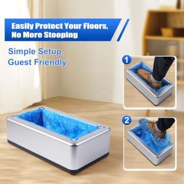 Shoe Covers Dispenser with 200pcs Shoe Cover Disposable Non Slip