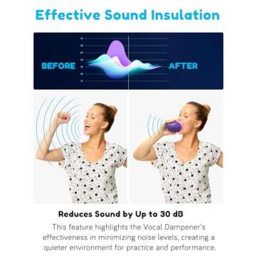 Vocal Dampener for Singers, Actors, Performers, Stress Relief, Soundproof Voice Dampener, Portable Warm-Up Room for Singing Practice (Pink+Violet)