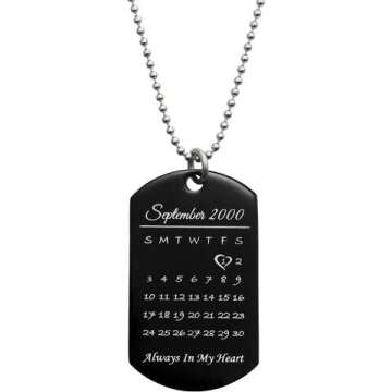 Personalized Calendar Date Pendant