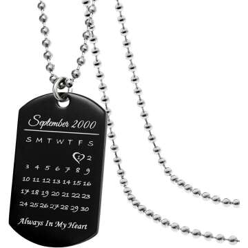 Personalized Calendar Date Pendant