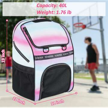 YOREPEK Basketball Bag with Shoe Compartment