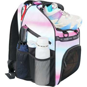 YOREPEK Basketball Bag with Shoe Compartment