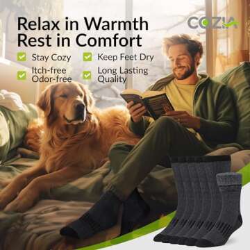 COZIA Merino Wool Thermal Socks for Men & Women