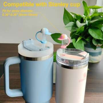 Silicone Baseball Cap Straw Covers for Stanley Tumblers