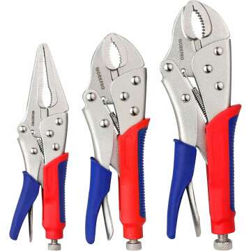 Unlock Precision with WORKPRO 3-Piece Locking Pliers Set 🔒