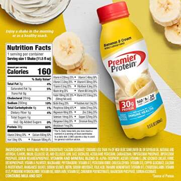 Premier Protein Shake 30g Protein - 12 Pack Bananas & Cream