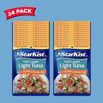 StarKist Chunk Light Tuna in Sunflower Oil - 24-Pack, 2.6 Oz Each