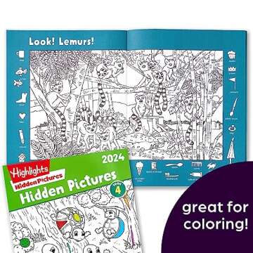 Highlights Hidden Pictures 2024 Activity Books for Kids Ages 6 and Up, 4-Book Set of Travel-Friendly Screen Free Seek and Find Fun, Books Double as Coloring Books