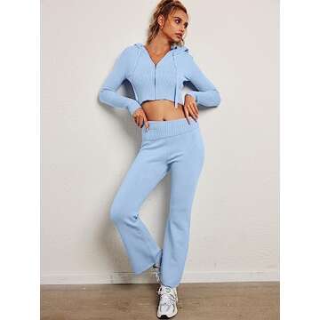 LILLUSORY 2 Two Piece Sets Women 2024 Fall Fashion Casual Trendy Sexy Y20K Clothes Sweatsuit Sweat Suit Matching Loungewear Lounge Pants Hoodies Sweater Outfits Clothing