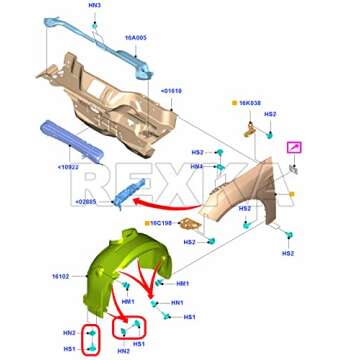 Rexka 10 Sets T30 Engine Splash Shield Guard